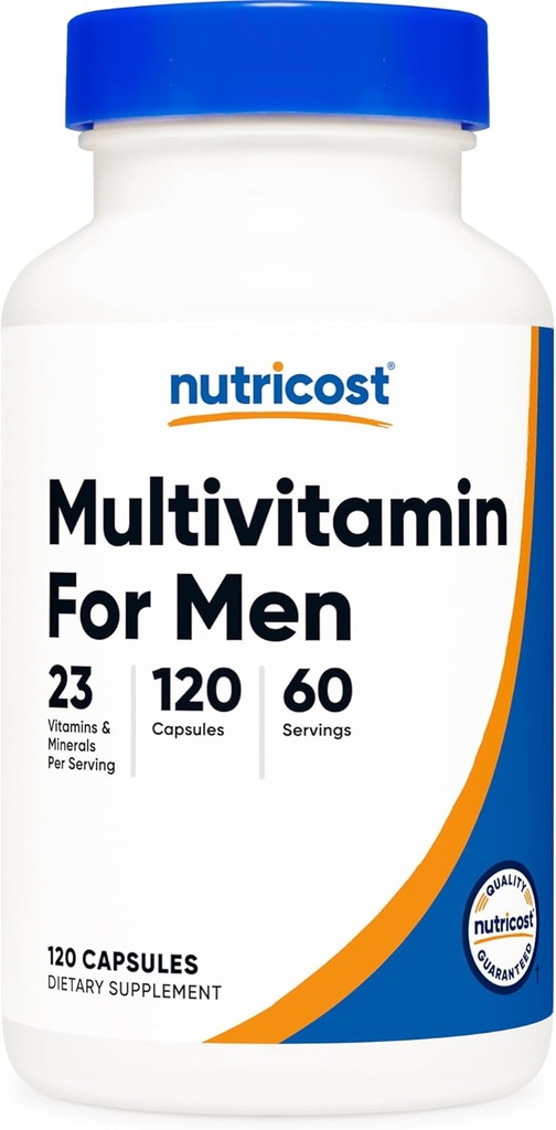 Nutricost Multivitamínico para Hombres 120 cápsulas - Vitaminas y Minerales para el Hombre Saludable