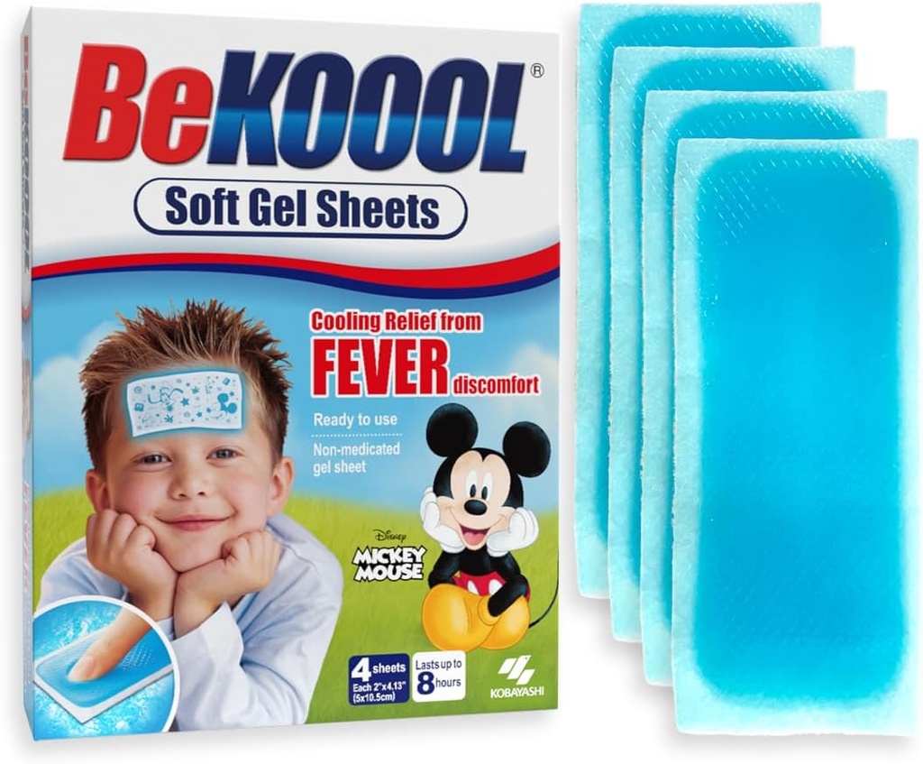 BeKOOOL Sábanas de gel suave para los niños para el alivio de la refrigeración de la incomodidad de fiebre