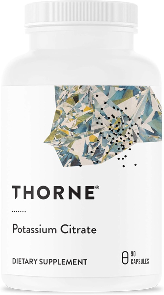 THORNE - Potassium Citrate - Highly-Absorbable Potassium Supplement for Kidney, Heart, and Skeletal Support* - 90 Capsules