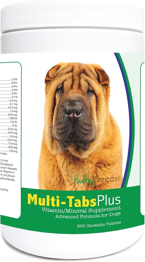 Saludable razas chinas Shar Pei Multi-Tabs Plus Tablas Chewable 365 Cuenta