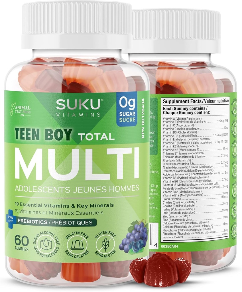 Suku Vitaminas Niños Adolescentes Total Multi, 60 TC