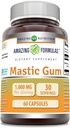 Impresionantes Fórmulas Mastic Gum 1000 Mg Silenciosos Capsules Suplemento Silencio No Gluten-Free Silencio Hecho en EE.UU. (1 Pack Silencio 60 Cuenta)
