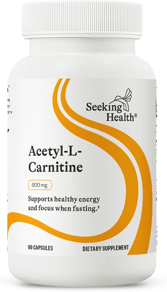 Seeking Health Acetyl-L-Carnitine - Acetyl-L-Carnitine Supplement - Supports Energy, Healthy Fat Metabolism, & Memory Health - 500 mg, 90 Capsules