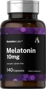 Horbäach Berkshire Labs Melatonin 10mg ← 140 Quick Release Capsules ¦ Extra Strength Formula ← Non-GMO, Gluten Free Supplement