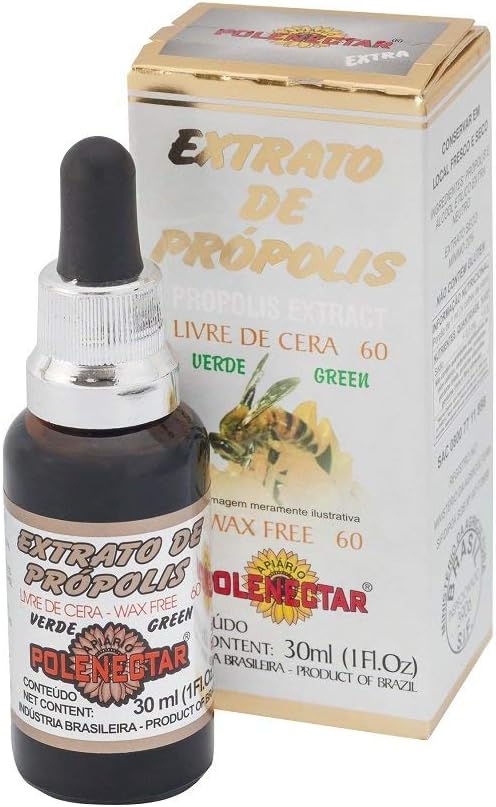 Brazil Imported Premium Bee Propolis Extract Wax Free 60 (30ml) from Polenectar