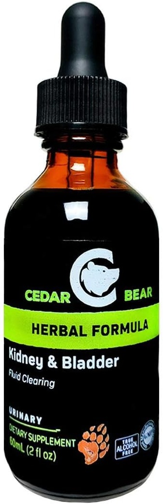 Cedar Bear Kidney &amp; Bladder Blend a Liquid Herbal Suplemento que calma, tonifica y apoya dinámicas fluidas adecuadas para la vejiga y el sistema urinario 2 Fl Oz