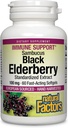Factores naturales Elderberry Negro, 100 mg, 60 Softgels de acción rápida
