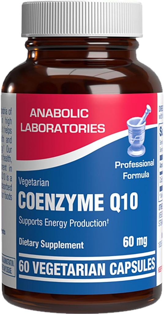 Alta Absorción CoQ10 Suplemento - Clínica Formula Coenzyme Q10 60mg para Skin Heart Energy Antioxidant and Brain Support - Fácil de Tragar - Hecho en los EE.UU. en instalaciones cGMP - 60 Servimientos