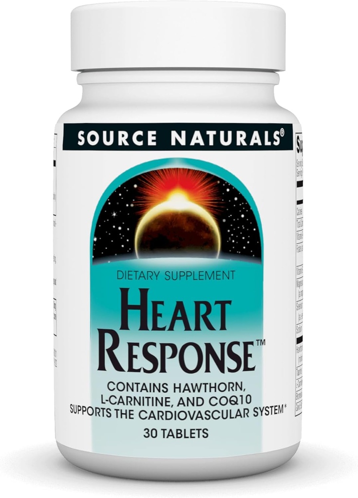 SOURCE NATURALS Heart Response Tablet, 30 Cuenta
