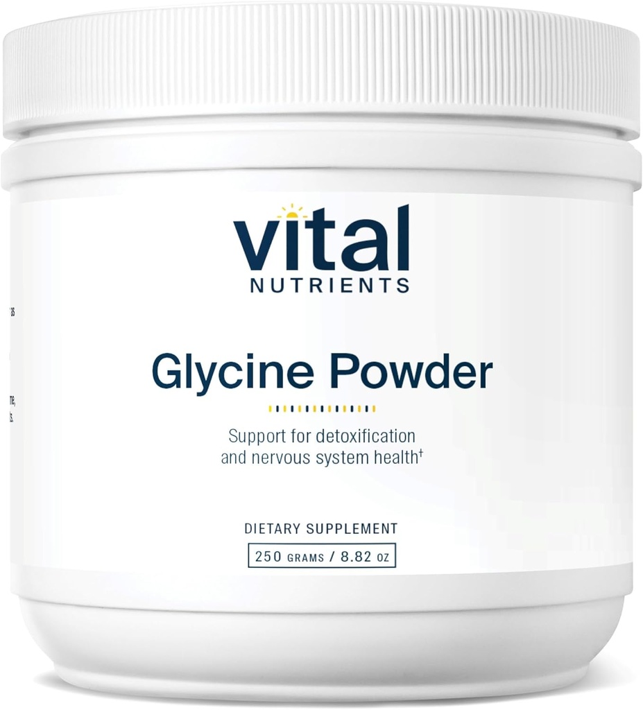 Vital Nutrients Glycine Powder 250g ← Amino Acid to Promote Restful Sleep, Stress Relief, Memory, and Cognitive Support* Silencio Vegan Glycine Supplement TEN Gluten, Dairy, Soy Free ← Non-GMO Silencio 625 Servings