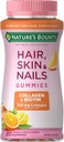 Nature's Bounty Hair, Skin & Nails with Biotin and Collagen, Supports Hair Skin and Nail Health, 2500 mcg, Citrus Flavored Gummies, 140 Ct