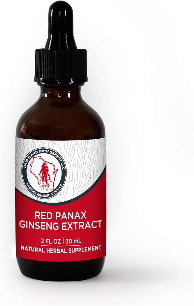 Dairyland Red Ginseng Extracto 2 FL oz - Red Panax Ginseng Extracto para Immune Support - Authentic Korean Red Ginseng - Non-GMO, Gluten Free Ginseng Liquid - Ginseng HerbSupplement for Daily Use