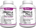 Nutracéutica Híbrida MilagroMulti Mujeres Multivitamínicas con Probióticos, Biotina, Ácido Fólico, Enzimas + Fruta &amp; Hortaliza Blend - Apoyo Inmunitario, Salud del Corazón, Energía: 60 Servimientos (No-GMO) (2)