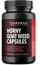 Horny Goat Weed Capsules for Men &amp; Women - Extra Strength Performance & Energy Support with Tongkat Ali, Muira Puama, and Saw Palmetto - 1 Month Supply Herbal Supplement for increased Endurance