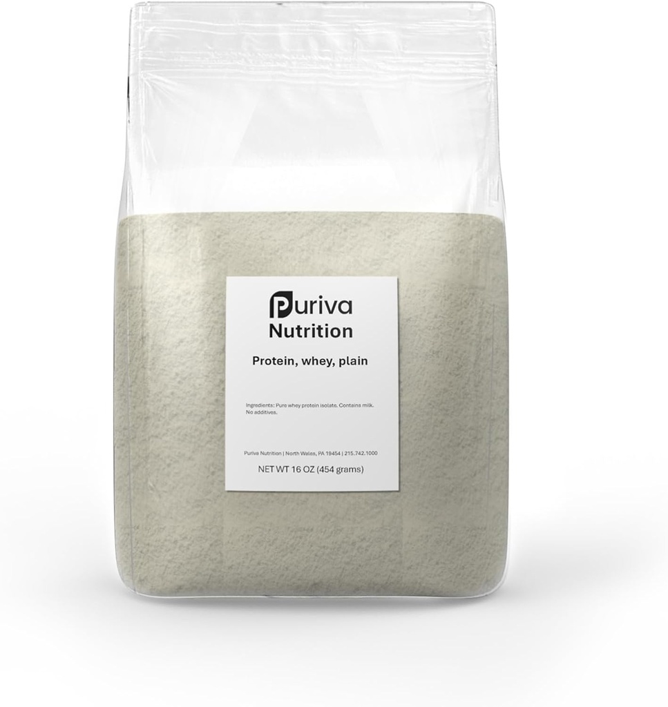 Polvo de proteína, aislamiento de proteína Whey, llanura, 1 libra