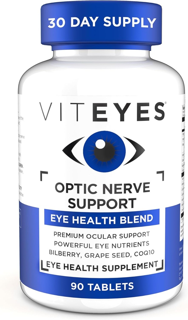 Viteyes Optic Nerve Support Suplemento, Premium Ocular Nutrition Blend, 90 Tablets, White
