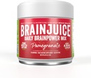 BrainJuice Nootropics Brain Support Suplemento, Gluten Free Powder for Energy and Focus, Drink Mix with L Theanine, Alpha GPC, Vitamina B, Organic Green Tea Extract Caffeine, Pomegranate, 15 Servings