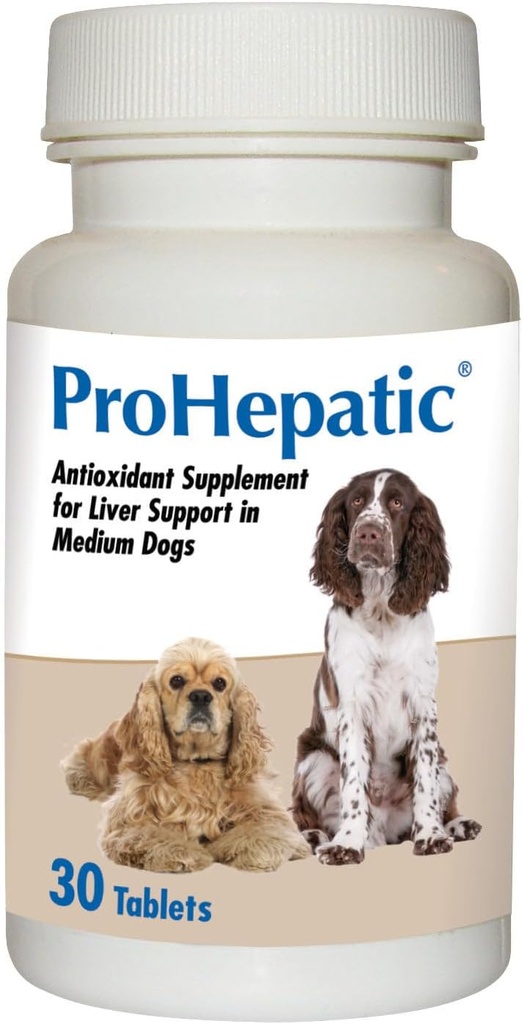 Prohepatic Liver Support Suplemento para perros medianos grandes (30 Tablets)