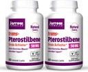 Jarrow Formulas trans-Pterostilbene, 50 Milligrams Por Serving, 60 cápsulas vegetarianas. Paquete de 2 botellas