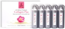 Collagen Premium del Dr. Ohhira. Un suplemento de colágeno fácilmente mezclable líquido con 7,750 mg de péptidos de colágeno marino, más extracto de flor de cereza, y un concentrado Probiótico de base vegetal, 5 paquete