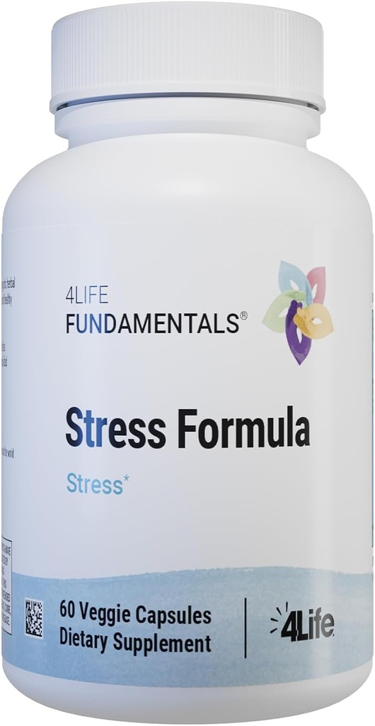 4Life Stress Fórmula, Suplemento dietético, soporta Nervous System y dormir con Lemon Balm, Chamomile " Valerian Root, 60 cápsulas