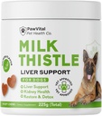 Leche Thistle for Dogs - Max Strength Liver Support Chews, Wild Alaskan Salmon Oil " Curcumin - Kidney Detox " Hepatic Support Chews Made with Real Chicken, Choline " NAC