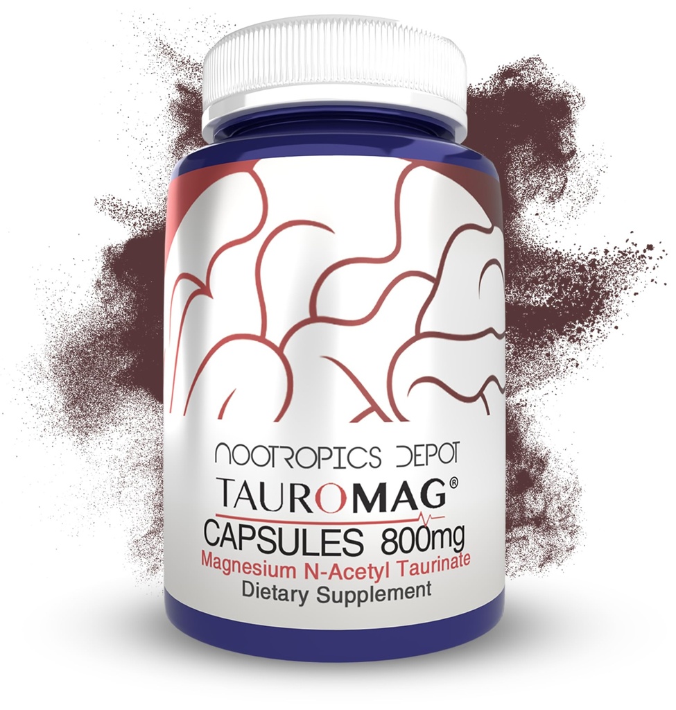 Nootropics Depot Tauromag Capsules Silencio 800mg Magnesium N-Acetyl Taurinate Silencio 90 Conde