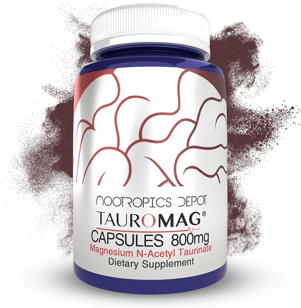 Nootropics Depot Tauromag Capsules Silencio 800mg Magnesium N-Acetyl Taurinate Silencio 90 Conde