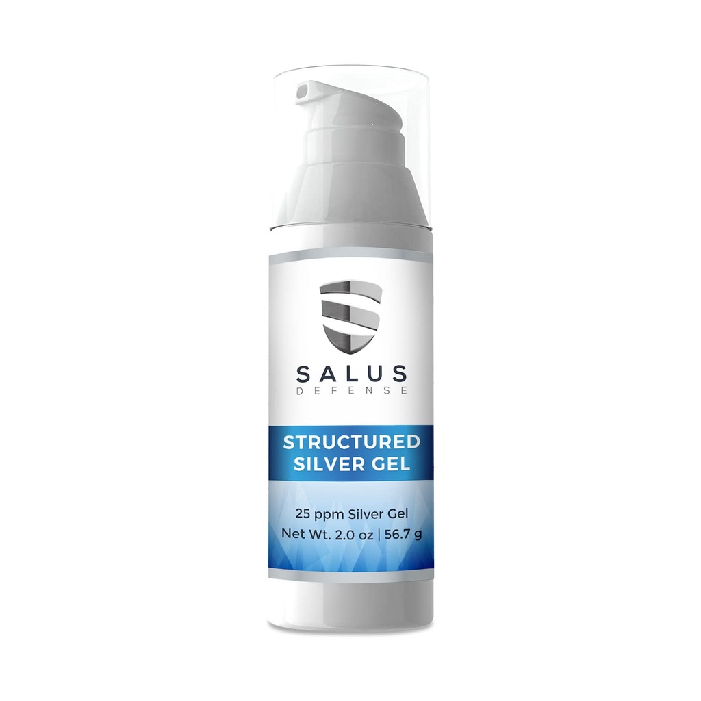 Gel de plata estructurada — Útil para Bandages - Natural Hand Sanitizer - Mejor que Colloidal Silver - 2 Ounce 25ppm Safe for All.