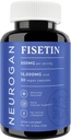 Suplemento de Fisetina Neurogan 500MG - 30 Conde 98% Puro Silencio Saludable Envejecimiento " Cápsulas de Fisetin Cerebro Silencioso Suplementos para la memoria y el foco, Apoyo Senolítico tención Natural Polyphenols, Non-GMO