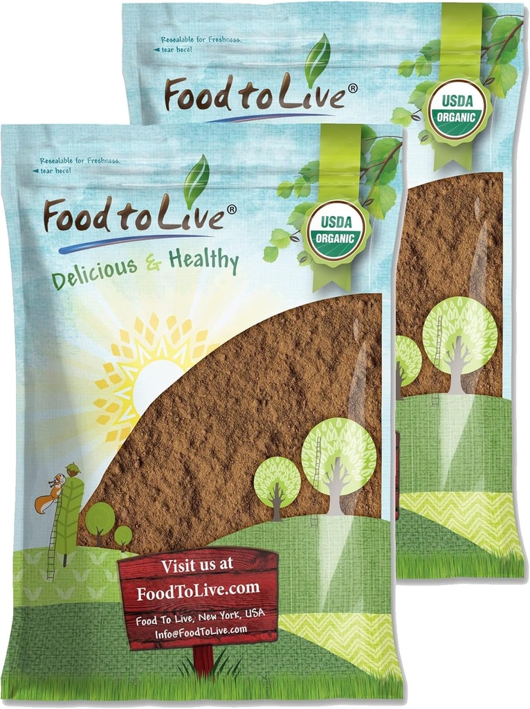 Orgánica Red Reishi Mushroom Powder, 12 libras -Todos los Superalimentos Naturales Veganos para la Inmunidad y el Bienestar Holístico. Rico en Antioxidantes y Nutrient-Packed. No GMO, 100% puro. Genial para Smoothies. Kosher