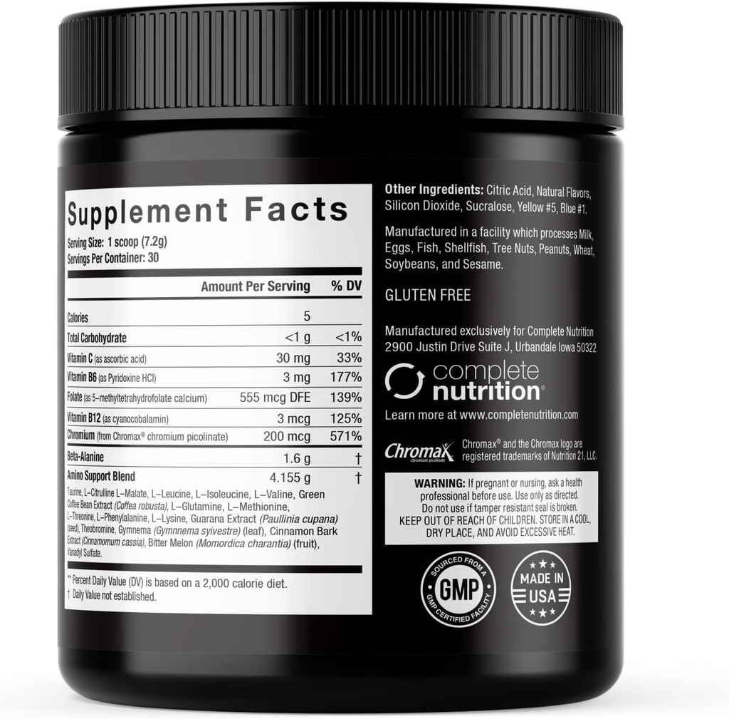 Elite GolElite Gold Amino Uptake, Manzana Verde, Suplemento Aminoácidos, Aumentar Energía, Apoyo a la Recuperación del Musculo, Beta Alanine, L Citrulline, (30 Servimientos)