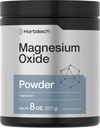 Horbäach Magnesium Oxide Powder TEN 400mg TENER 8 onzas (227 g) TEN VENTA Vegetarian, Non-GMO, y Gluten Free Supplement