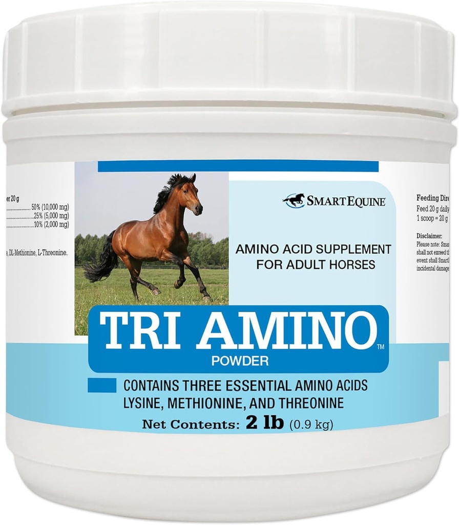 SmartEquine Tri Amino ← Lysine Horses Suplemento con Metionine & Threonine para los músculos fuertes ← Saludable Topline ayuda en la producción de proteína