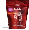 Click Coffee Protein Powder ← Doble Shot Espresso Silencio 16g Protein  23 Vitaminas Esenciales ← Baja Calorie Meal Reemplazo ANTE 150mg Caffeine TEN Gluten Free TEN No Artificial Flavors or Colors TEN Hazelnut