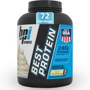 BPI Sports Best Protein – 100% Whey Protein Powder – Crecimiento muscular, recuperación, sustitución de la comida – No Fillers, Gluten-Free – Best Protein Powder for Men &amp; Women TEN Vanilla Swirl – 5 libras