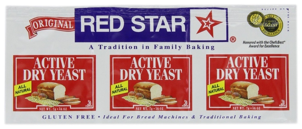 Red Star Nutritional Yeast - Active Dry - .75 oz - Case of 18