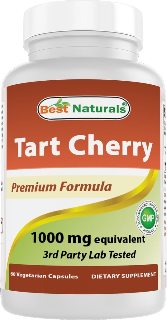 Mejores Naturales Tart Cherry Extracto 1000 mg 60 Vcaps
