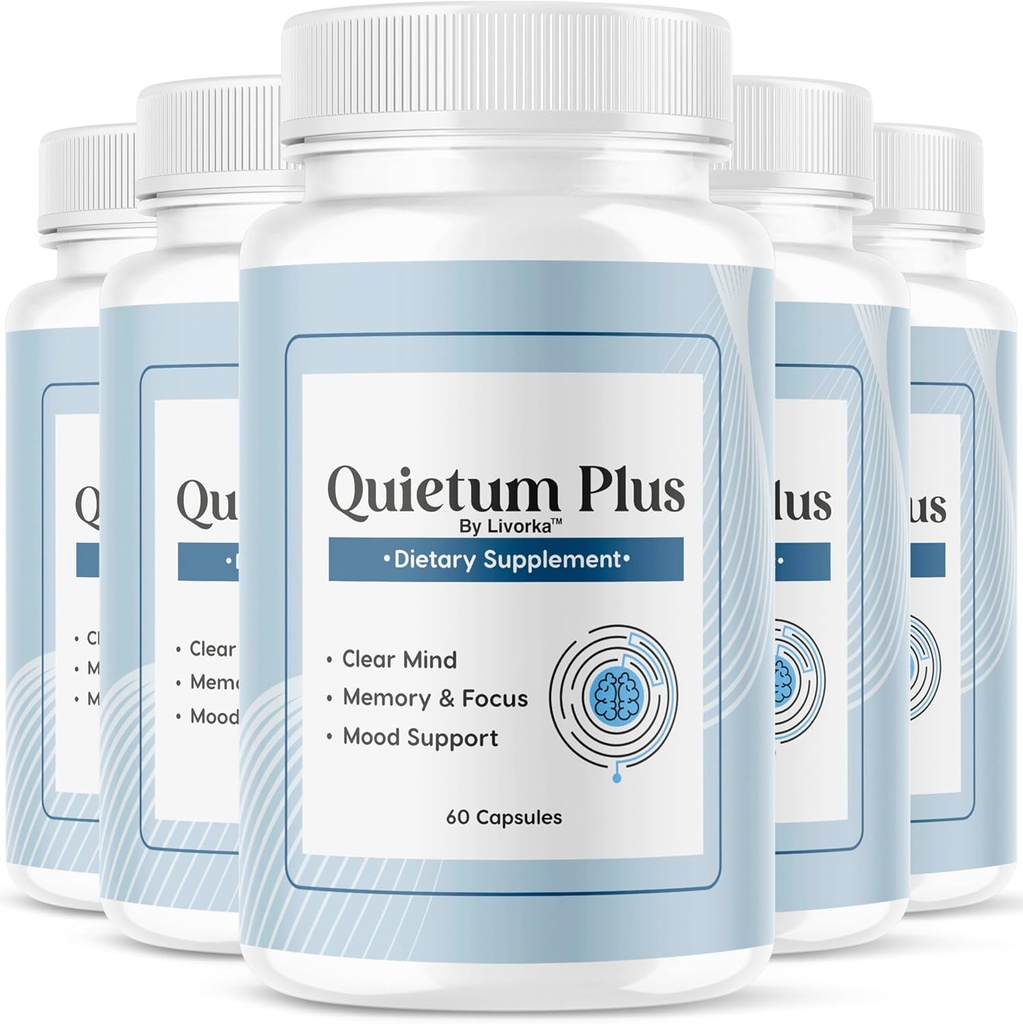 (5 Pack) Quietum Plus - Official Quietum Plus Advanced Supplement Formula, Original Quietum Plus Reviews, All Natural QuietumPlus Advanced Formula for Healthy Ear, 300 cápsulas durante 5 meses