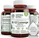 Suplemento Natural Nutra Vitamina B12, ayuda a aumentar los niveles de energía, esencial para el sistema nervioso saludable, ayuda a mejorar el estado de salud mental, apoya el sistema cardiovascular, 100 préstamos