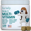 Multivitamina de perros - Vitaminas y Suplementos de perros - Enzimas digestivas " Probióticos - Probióticos para perros - para alergias a la piel y la carne - Sistema inmunológico " Salud general - 120 Trucos de perros de paja blanda