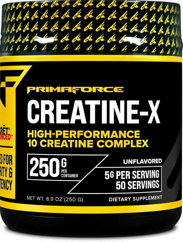 Primaforce Creatine-X 250 Gramos - Complejo de 10 Creatinas de alto rendimiento - Desflavorado