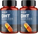 DHT Blocker para Hombres con Saw Palmetto & Biotin, Hair Growth Formula in Liquid-Filled Capsules, Hair Loss Supplements, Hair Regrowth Vitamins, Proprietary Herbal Blends - 90 Capsules(2 Bottle)