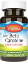 Carlson - Super Beta Caroteno, 25000 UI (15 mg), Vitamina A como Beta Caroteno, Forma Biodisponible y Bioactiva, Visión Salud, Esquí saludable, 50 Softgels