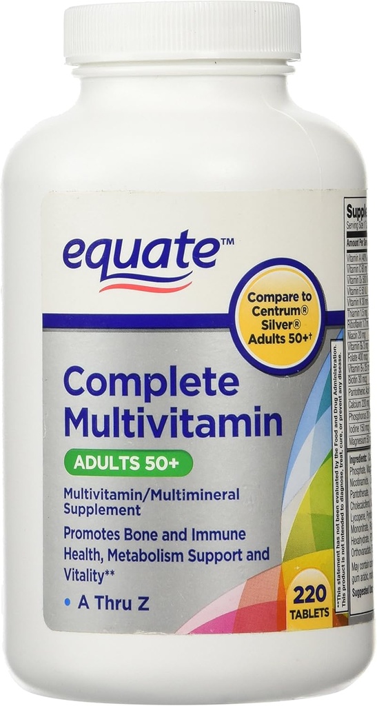 Adultos maduros equivalentes 50+ Multivitamina 220 c