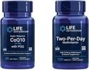 Life Extension Super Ubiquinol CoQ10 100mg 30 Softgels Cellular Energy Support Bundle with Two-Per-Day High Potency 120 Tablet Multivitamin