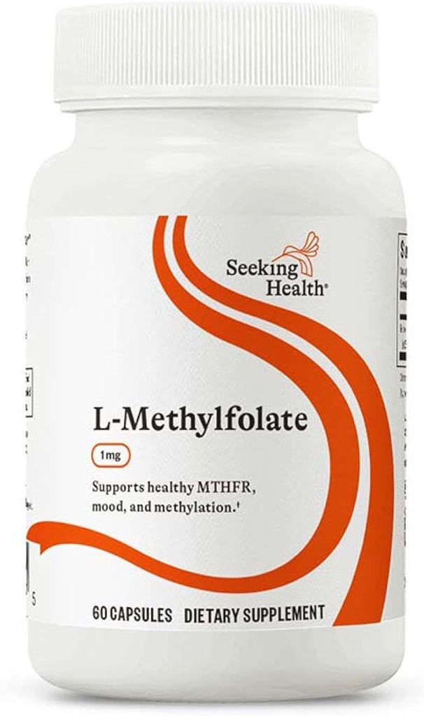 Buscar Salud L-Methylfolate 1mg Apoyos MTHFR saludable, mood y metilación- 60 cápsulas