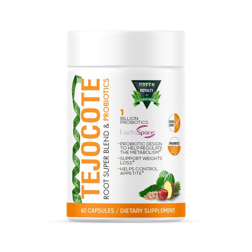 TEJOCOTE Root Super Blend &amp; PROBIOTICS (60Cap) Weight Pérdida de peso Suplemento dietético Premium TEN 1 Billion PROBIOTICS ANTE Sostenimiento Pérdida de peso TENIDOAyuda Control Appetite - 2 Mes Fuente