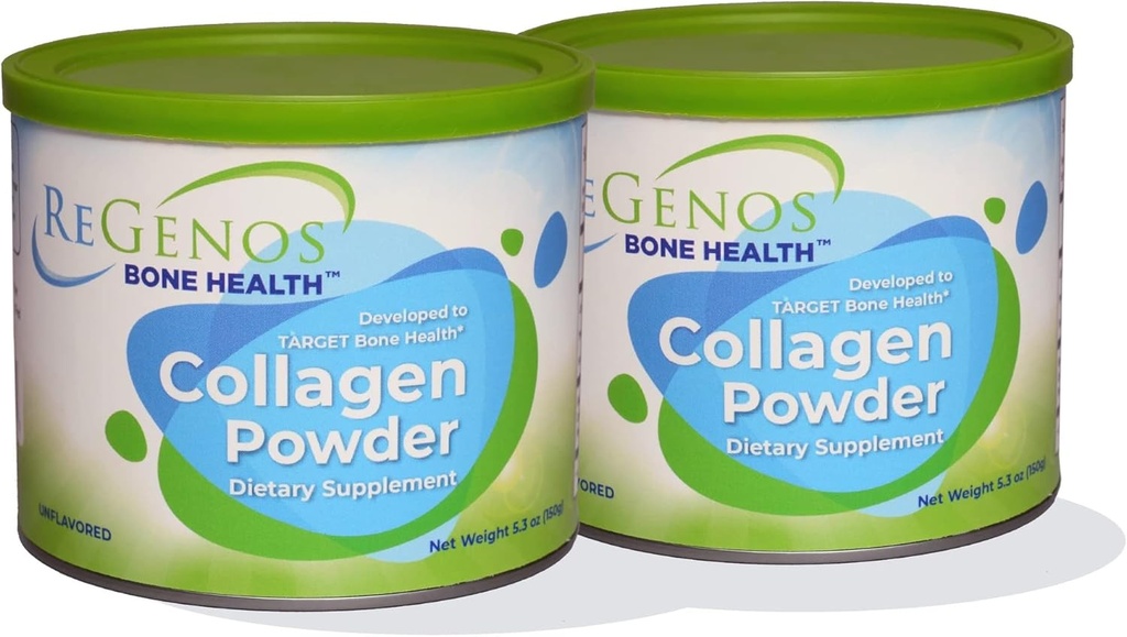 Collagen, Bioactive Hydrolyzed Collagen Peptides Powder Supplement, FORTIBONE®, Unflavored, Tipo 1 y 3, Gluten Free, Kosher, 60 Day Supply (2 Pack)