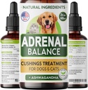 Аdrеnаl Balance for Dogs and Cats - Tratamiento de Cushings para Mascotas, Аdrеnаl Soporte w/Ashwagandha, Licorice Root, Rhodiola Rosea – Mejores Cushings Tratamiento para Perros - 2oz Harmony Herbal Drops